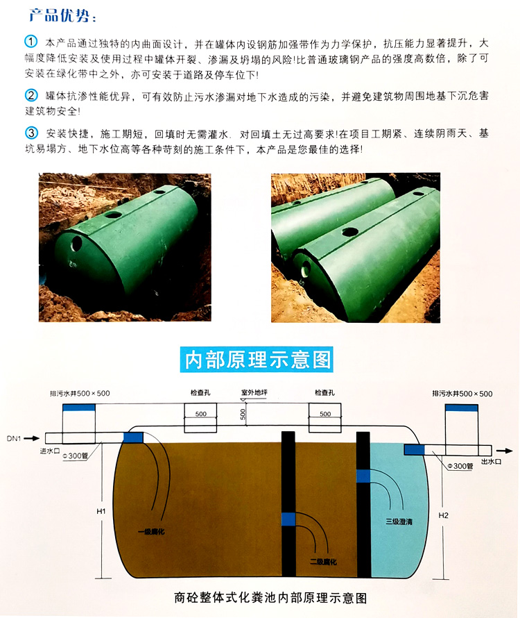 城固玻璃钢化粪池